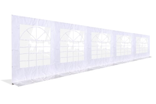 Partytent zijwand PE met ramen - 10 meter