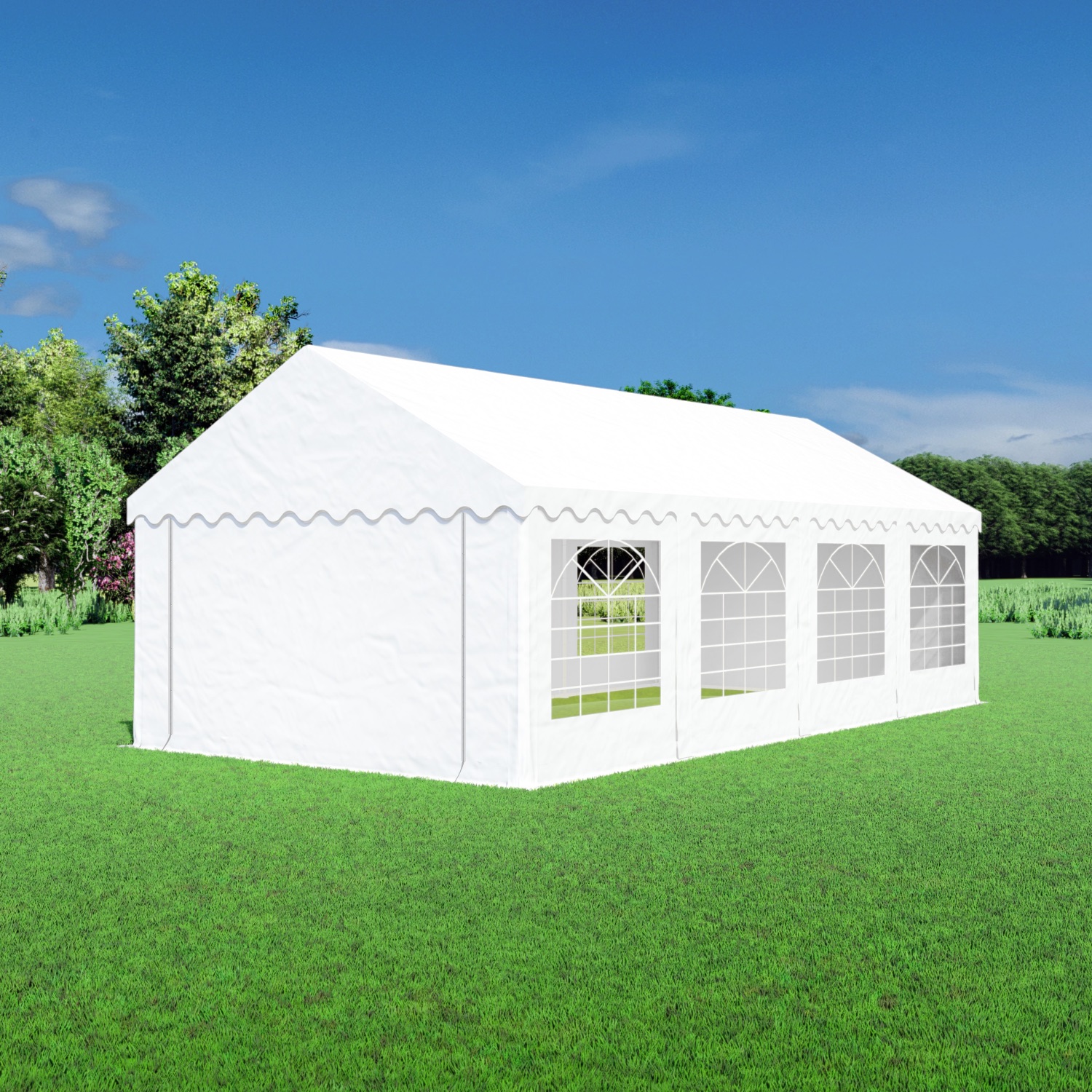 Partytent 4x8 wit pvc
