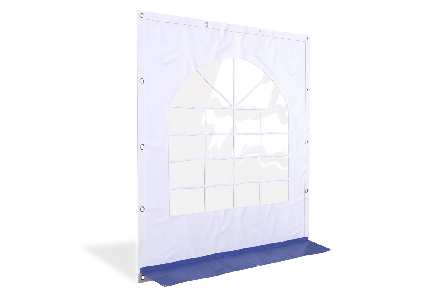 Partytent zijwand 2m blauw:wit