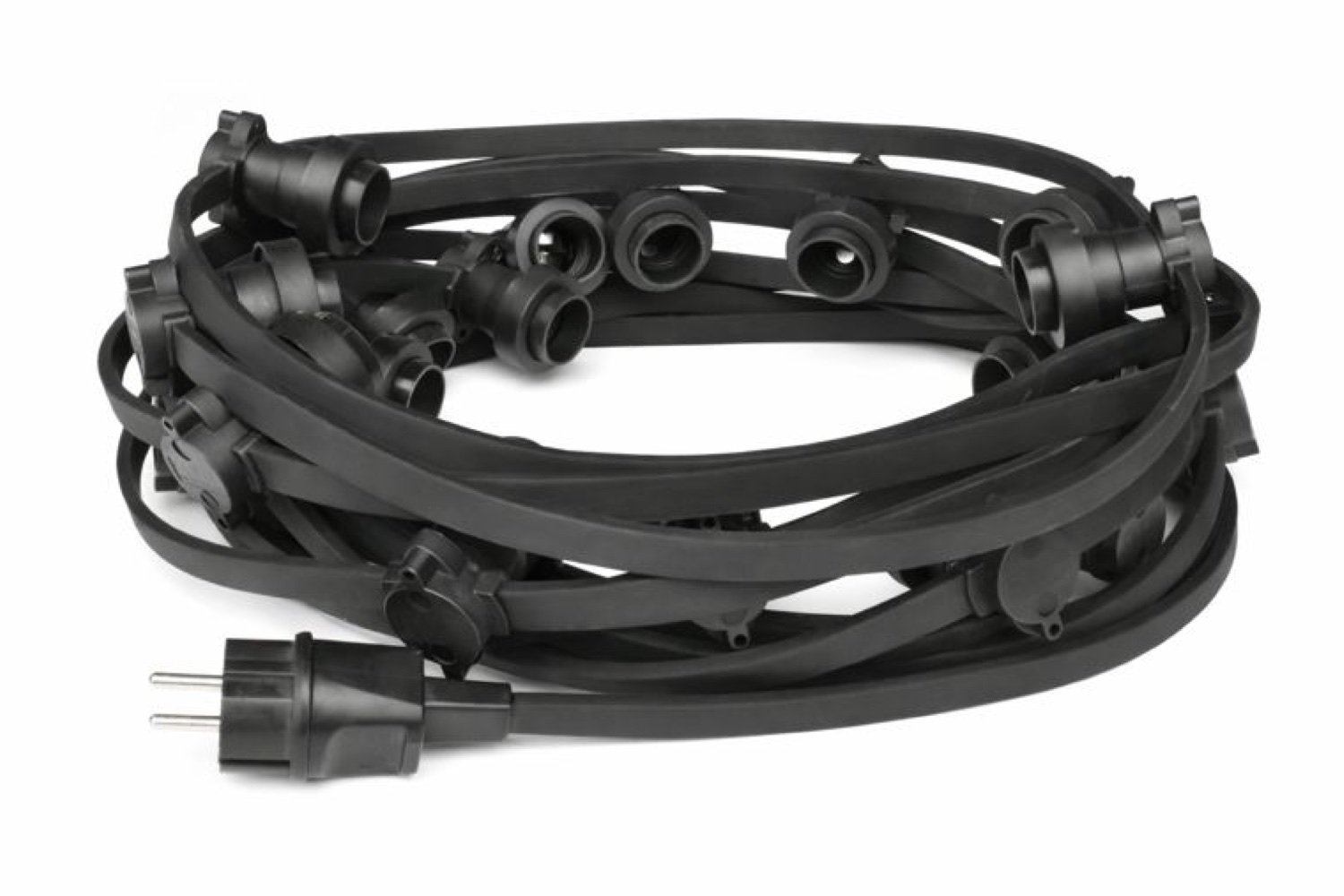 Prikkabel op maat! - gemonteerd | Zwart