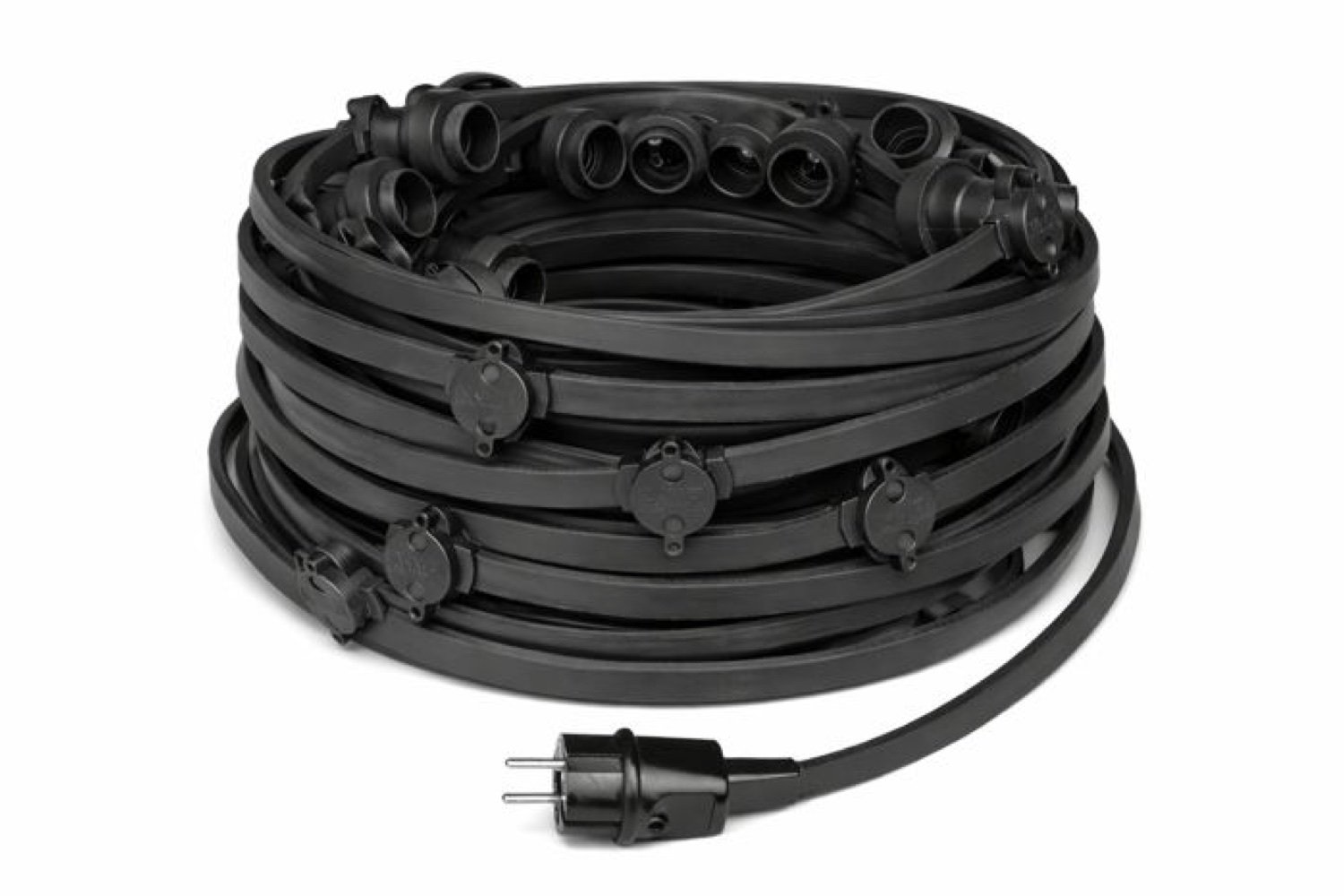 Prikkabel 40 meter | 40 of 80 fittingen | Zwart