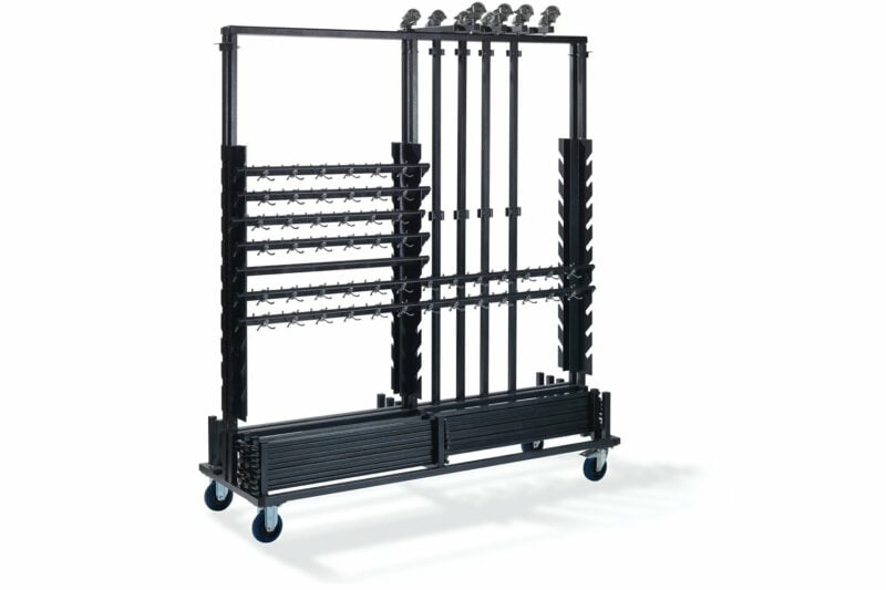 Trolley voor kapstokken 2 meter | voor 10 stuks