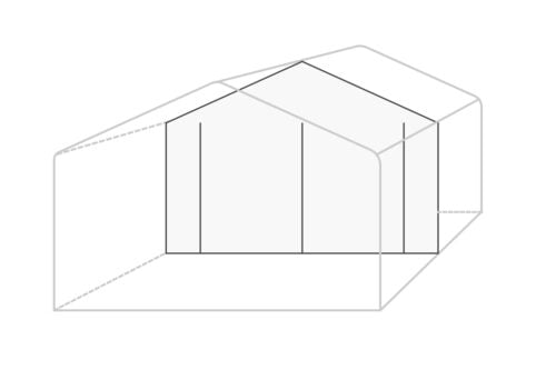 Tussenwand 3 meter PVC 550 grams m2