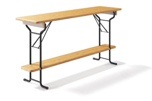 Statafel biertafel 220 x 60 | Zwart onderstel