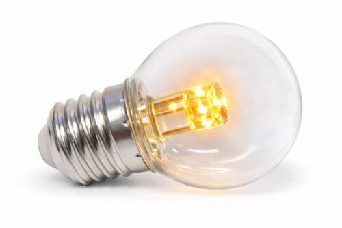 Led met lens