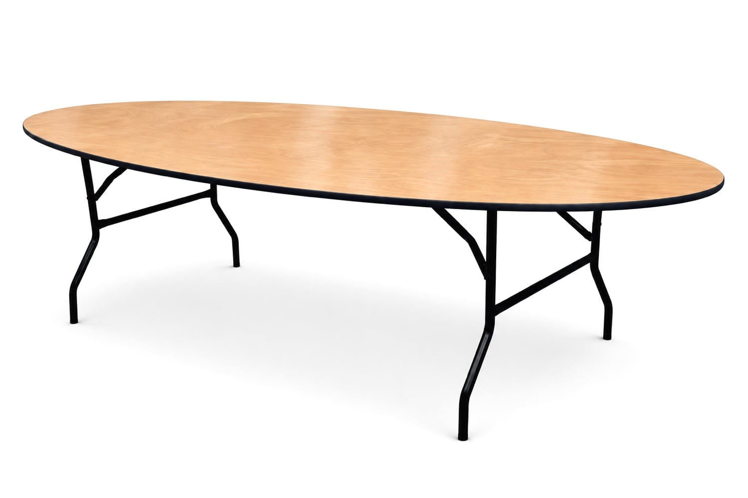Ovale klaptafel Ø243×122 cm | houten blad