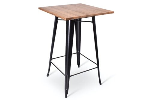 Metalen statafel - Zwart | 70x70cm | Hamburg