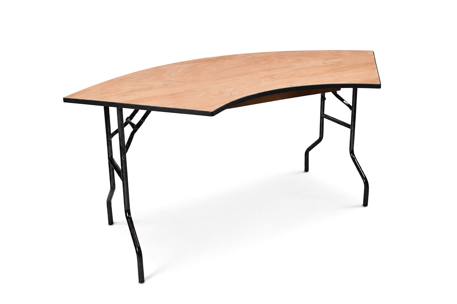 Kwartronde klaptafel 122/76cm | houten blad