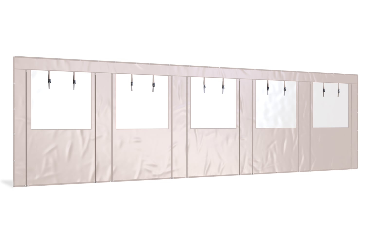 Overkapping zijwand PVC met raam en ritsen | 8 meter breed | 250cm