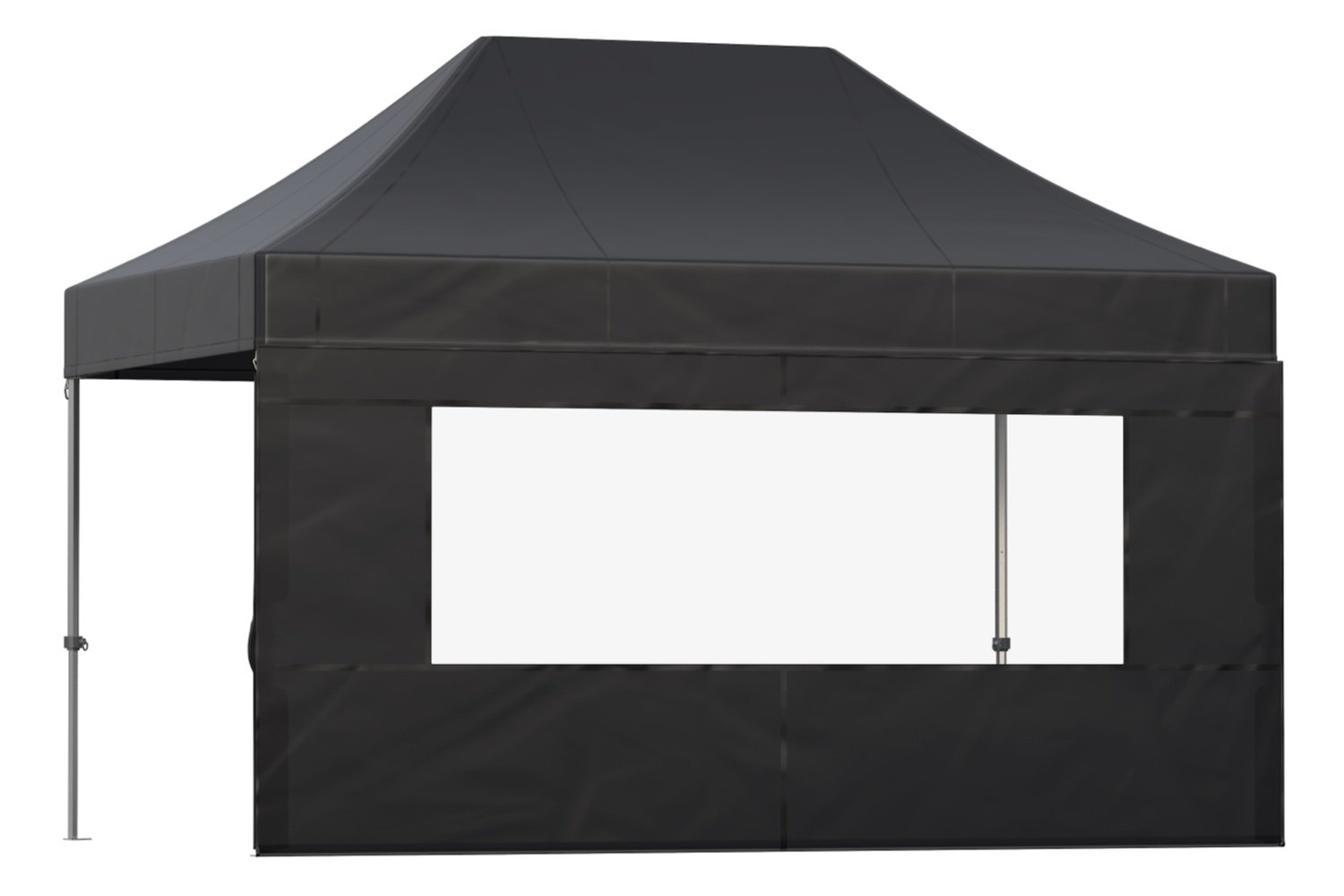 Zijwand 4,5m met raam – Easy up | Heavy duty PVC