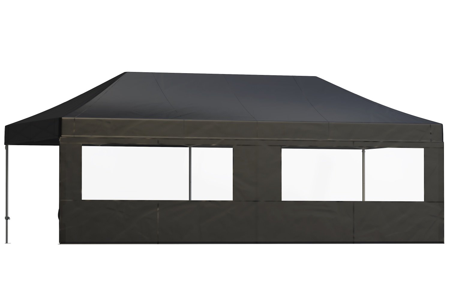 Zijwand 8m met ramen – Easy up | Heavy duty PVC