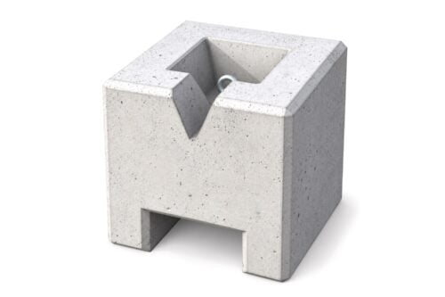 Betonblok | Betongewicht voor tenten - 120kg | Met lepelgat en uitsparing