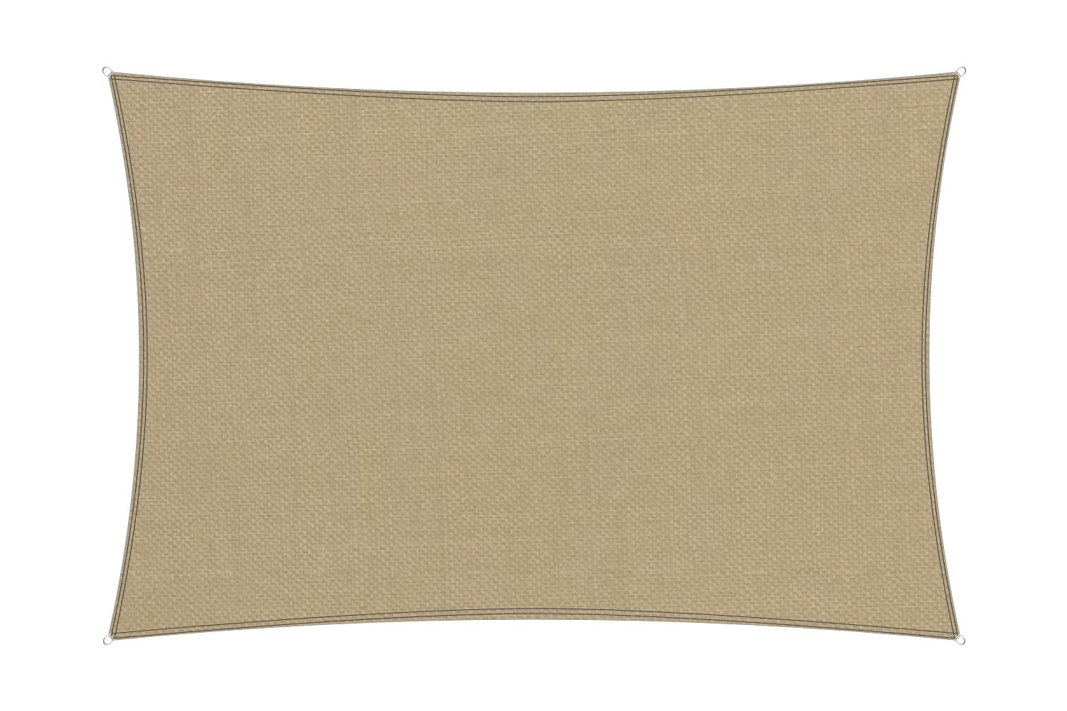 Schaduwdoek 4x6 zandkleur waterdoorlatend