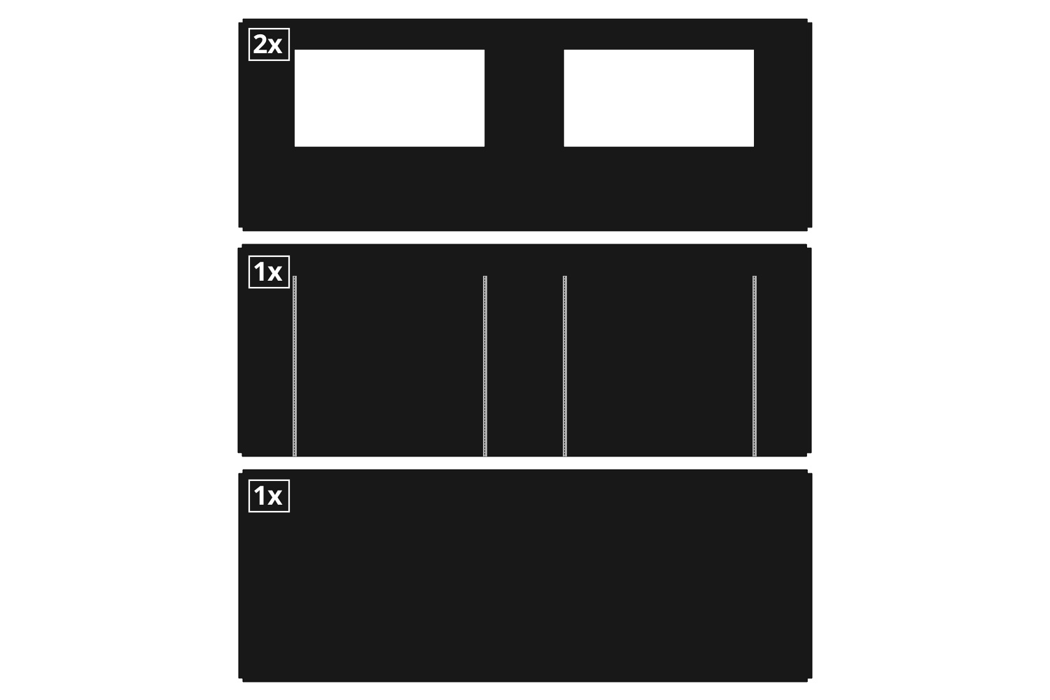 Zijwandenset | Easy up 5x5m | PVC gecoat polyester