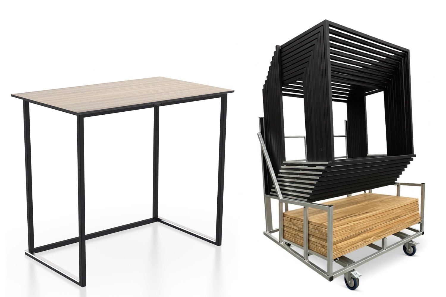 Supercombi | 10x Statafel Times Square 120x70cm + trolley