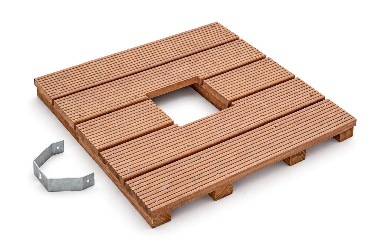 Houten zitje voor ballastblokken