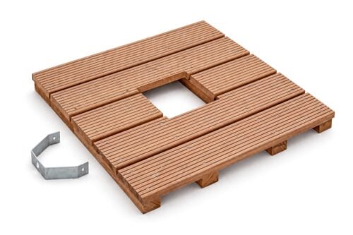 Houten zitje voor ballastblokken
